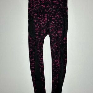 TKO Vibrant Pink and Black Leggings